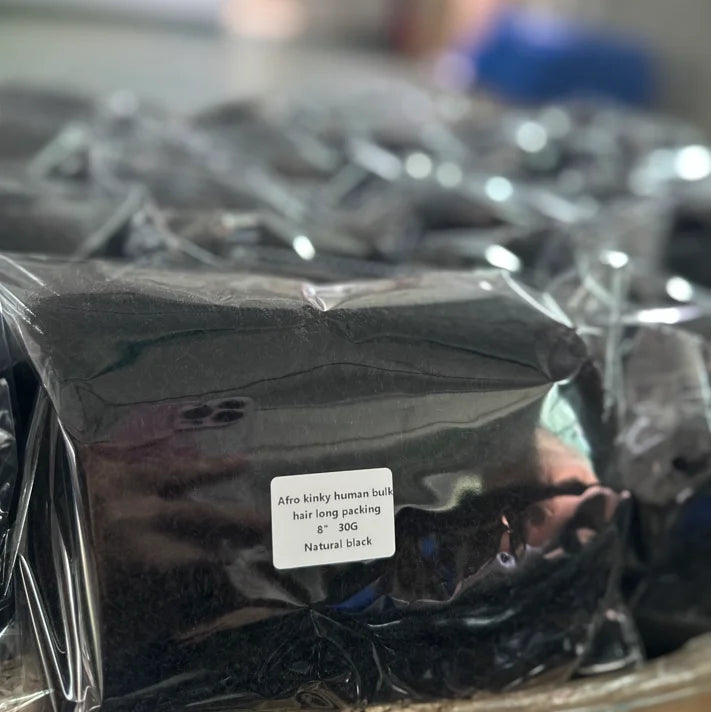 [HOHODREADS] 4B Marley Twisting Hair Bulk Long Length 30G Cheveux Naturel 100% Human Hair Bulks for Human Hair Locs and Braiding