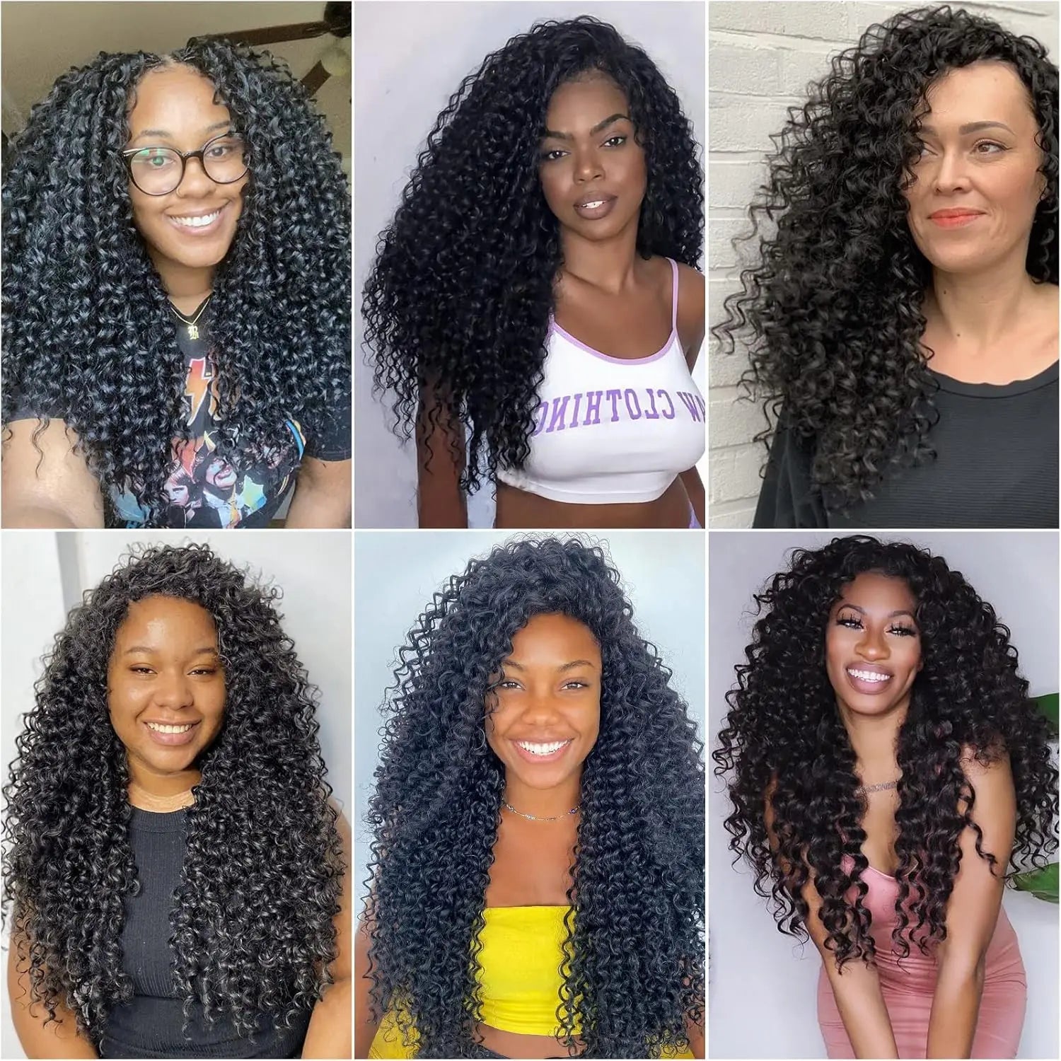 1/7 paquets de cheveux crépus pour crochet, cheveux crépus GoGo Curl pour femmes, noir naturel, cheveux pour tresses ondulés profonds, synthétiques