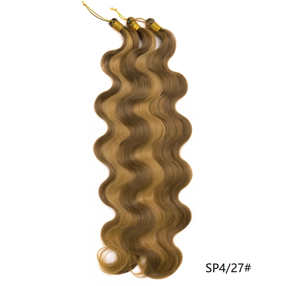 Lot de 3 mèches synthétiques à tresser en vrac, 24 pouces, lala curl ondulations naturelles, bordeaux, pour tresses au crochet et tresses torsadées style bohème