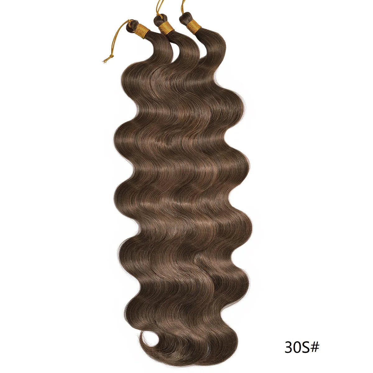 Lot de 3 mèches synthétiques à tresser en vrac, 24 pouces, lala curl ondulations naturelles, bordeaux, pour tresses au crochet et tresses torsadées style bohème