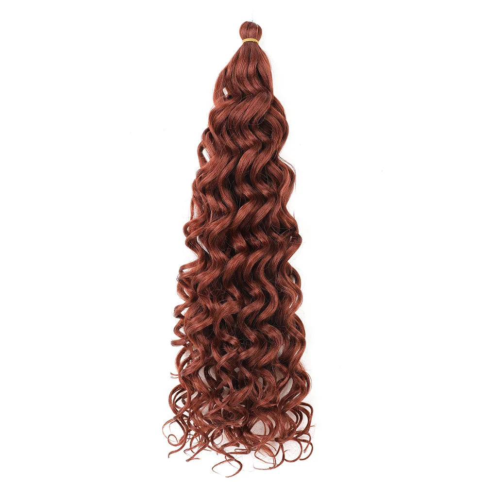 Extension de cheveux bouclés au Crochet 18 et 24 pouces Hawaii océan vague tressage cheveux déesse Locs cheveux synthétiques Boho Style postiche pour femmes