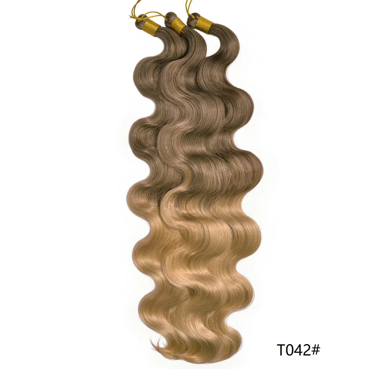 Lot de 3 mèches synthétiques à tresser en vrac, 24 pouces, lala curl ondulations naturelles, bordeaux, pour tresses au crochet et tresses torsadées style bohème