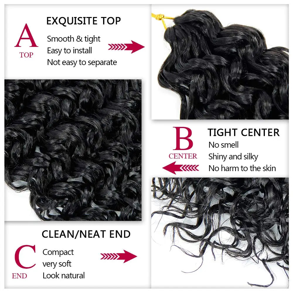 1/7 paquets de cheveux crépus pour crochet, cheveux crépus GoGo Curl pour femmes, noir naturel, cheveux pour tresses ondulés profonds, synthétiques