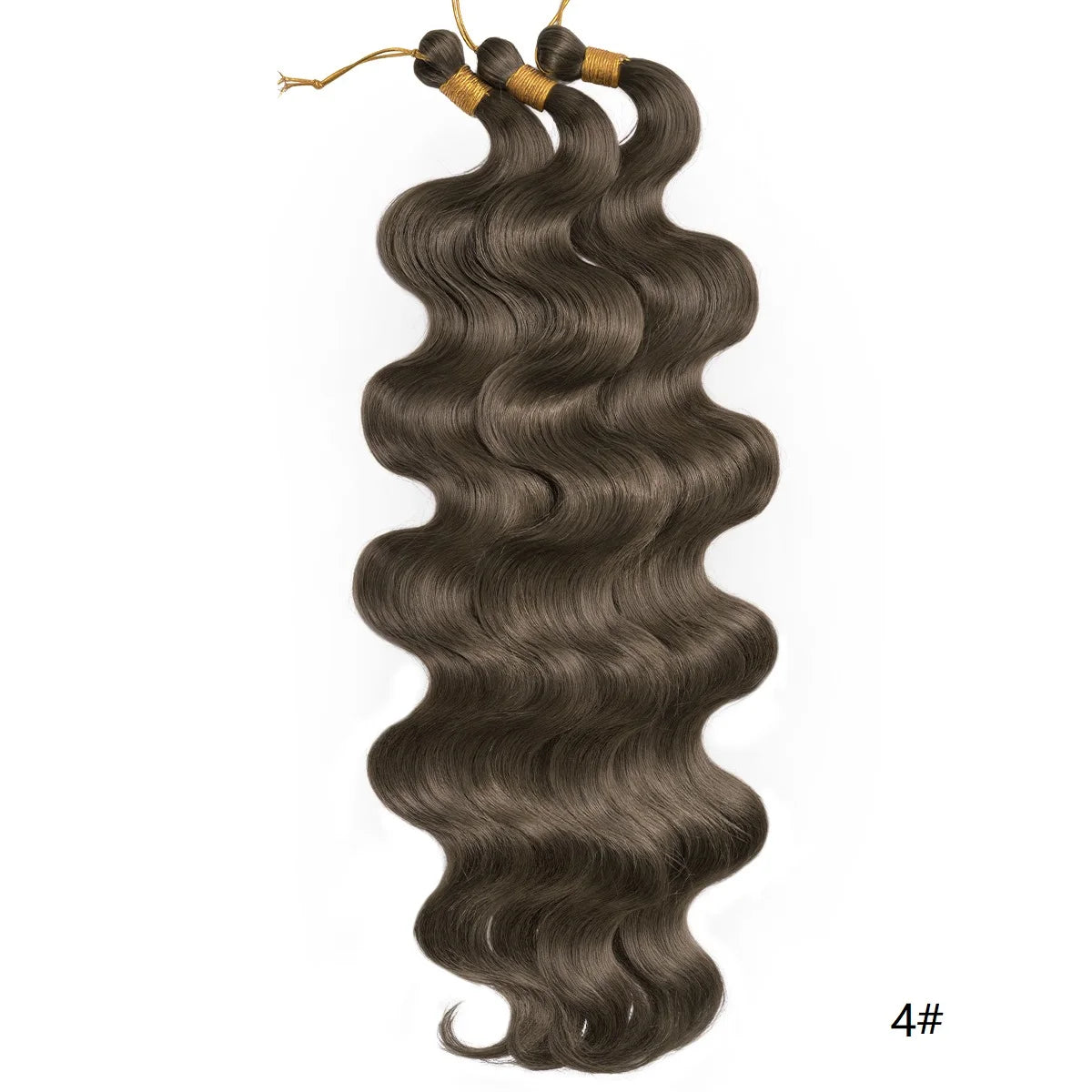 Lot de 3 mèches synthétiques à tresser en vrac, 24 pouces, lala curl ondulations naturelles, bordeaux, pour tresses au crochet et tresses torsadées style bohème