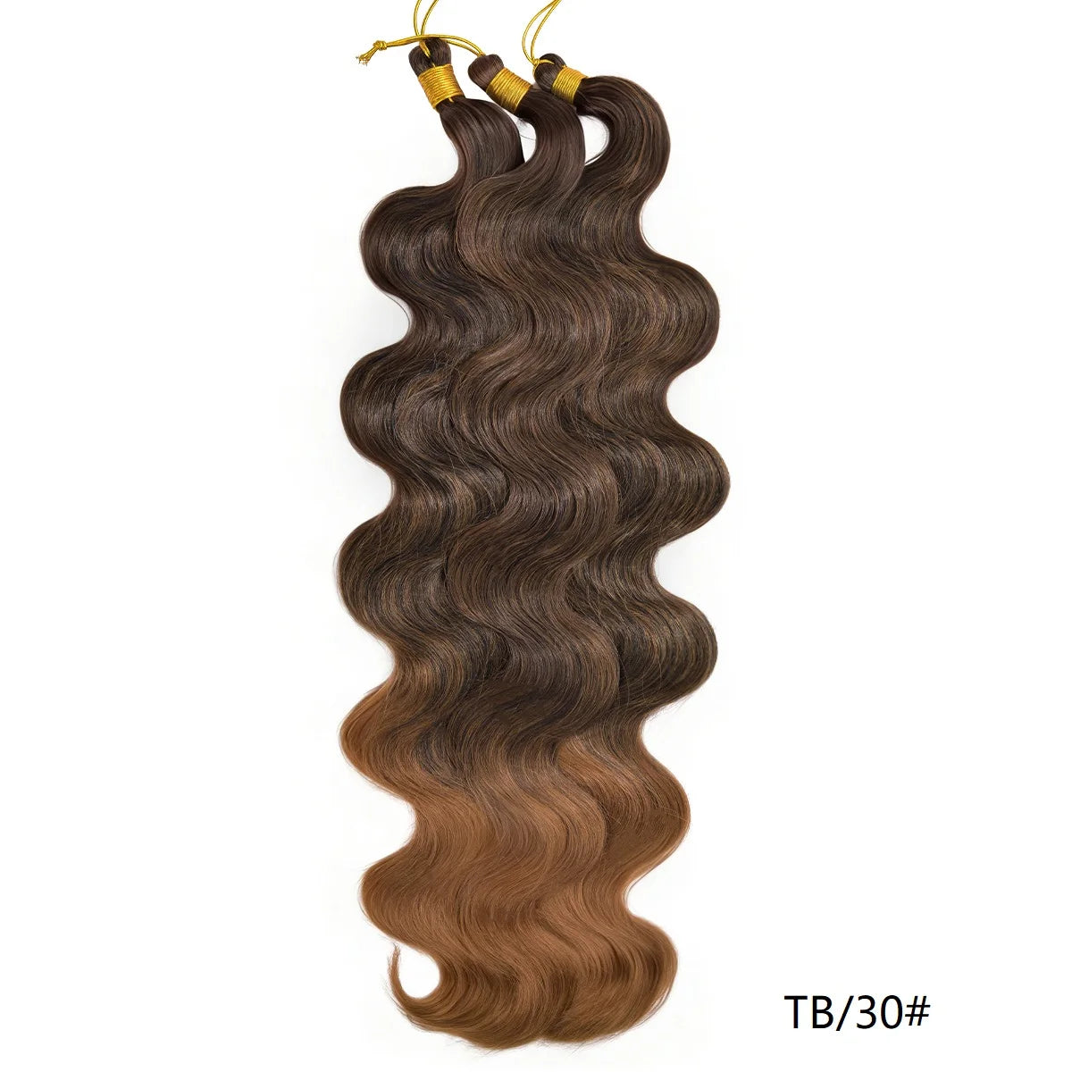 Lot de 3 mèches synthétiques à tresser en vrac, 24 pouces, lala curl ondulations naturelles, bordeaux, pour tresses au crochet et tresses torsadées style bohème