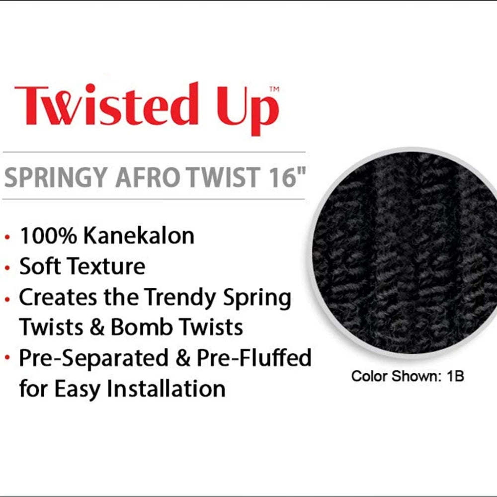 3X Tresses synthétiques Afro Twist Springy 16/24 pouces, courtes et douces, pour tressage au crochet, coiffures naturelles pour femmes noires