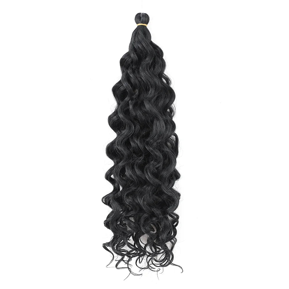 Extension de cheveux bouclés au Crochet 18 et 24 pouces Hawaii océan vague tressage cheveux déesse Locs cheveux synthétiques Boho Style postiche pour femmes