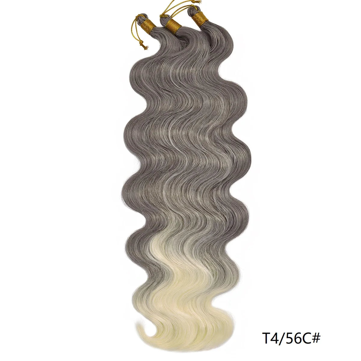 Lot de 3 mèches synthétiques à tresser en vrac, 24 pouces, lala curl ondulations naturelles, bordeaux, pour tresses au crochet et tresses torsadées style bohème