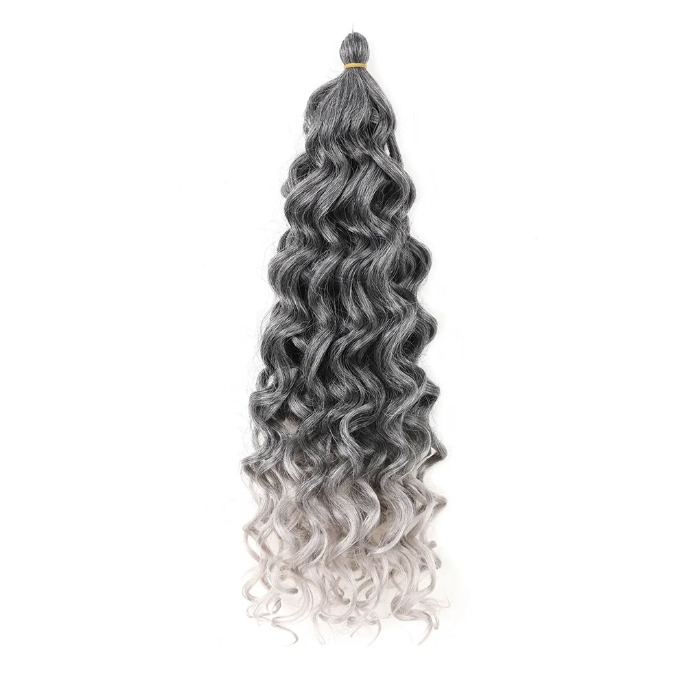 Extension de cheveux bouclés au Crochet 18 et 24 pouces Hawaii océan vague tressage cheveux déesse Locs cheveux synthétiques Boho Style postiche pour femmes