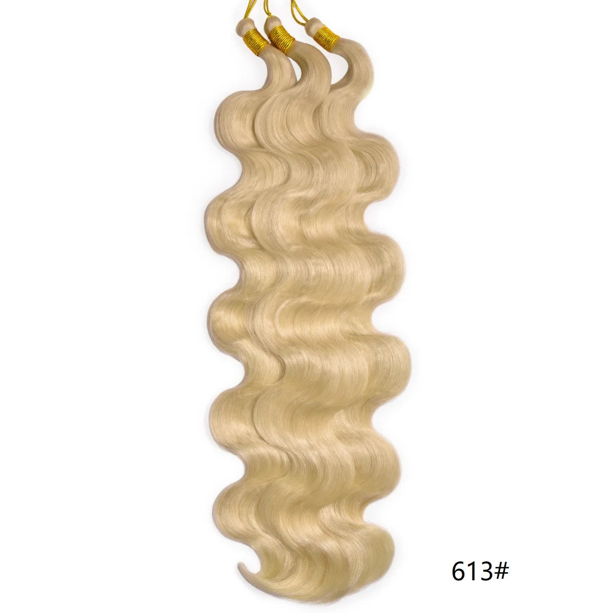Lot de 3 mèches synthétiques à tresser en vrac, 24 pouces, lala curl ondulations naturelles, bordeaux, pour tresses au crochet et tresses torsadées style bohème