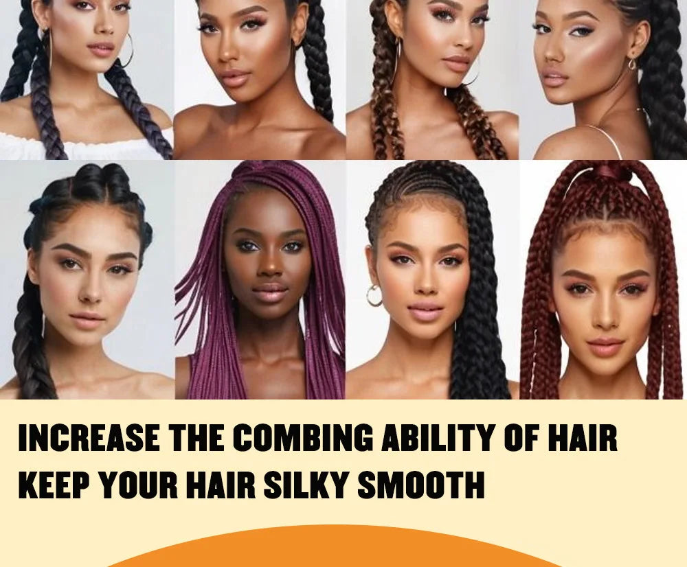 Cire coiffante pour tresses, contrôle des bords, tenue forte longue durée, grand pot anti-frisottis non gras