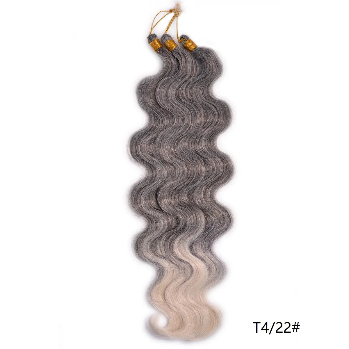 Lot de 3 mèches synthétiques à tresser en vrac, 24 pouces, lala curl ondulations naturelles, bordeaux, pour tresses au crochet et tresses torsadées style bohème