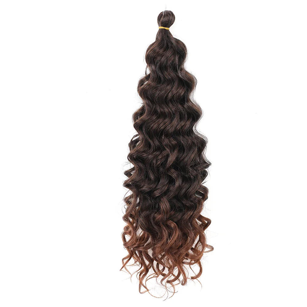 Extension de cheveux bouclés au Crochet 18 et 24 pouces Hawaii océan vague tressage cheveux déesse Locs cheveux synthétiques Boho Style postiche pour femmes