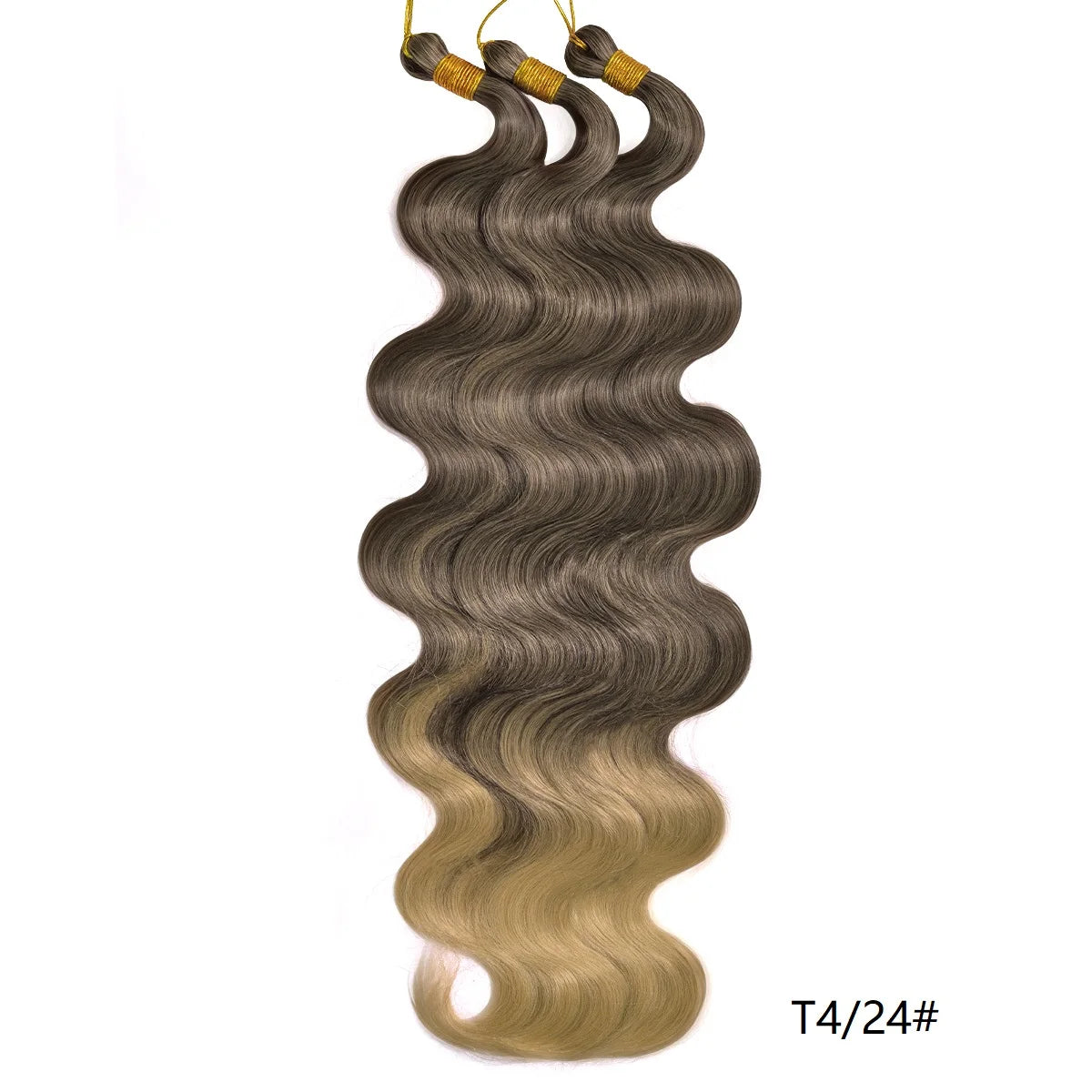 Lot de 3 mèches synthétiques à tresser en vrac, 24 pouces, lala curl ondulations naturelles, bordeaux, pour tresses au crochet et tresses torsadées style bohème