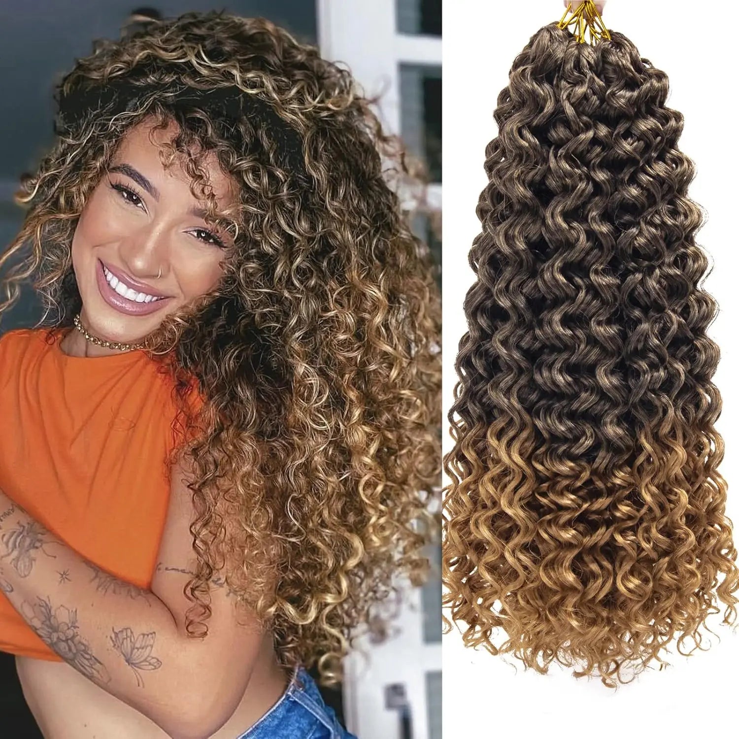 1/7 paquets de cheveux crépus pour crochet, cheveux crépus GoGo Curl pour femmes, noir naturel, cheveux pour tresses ondulés profonds, synthétiques