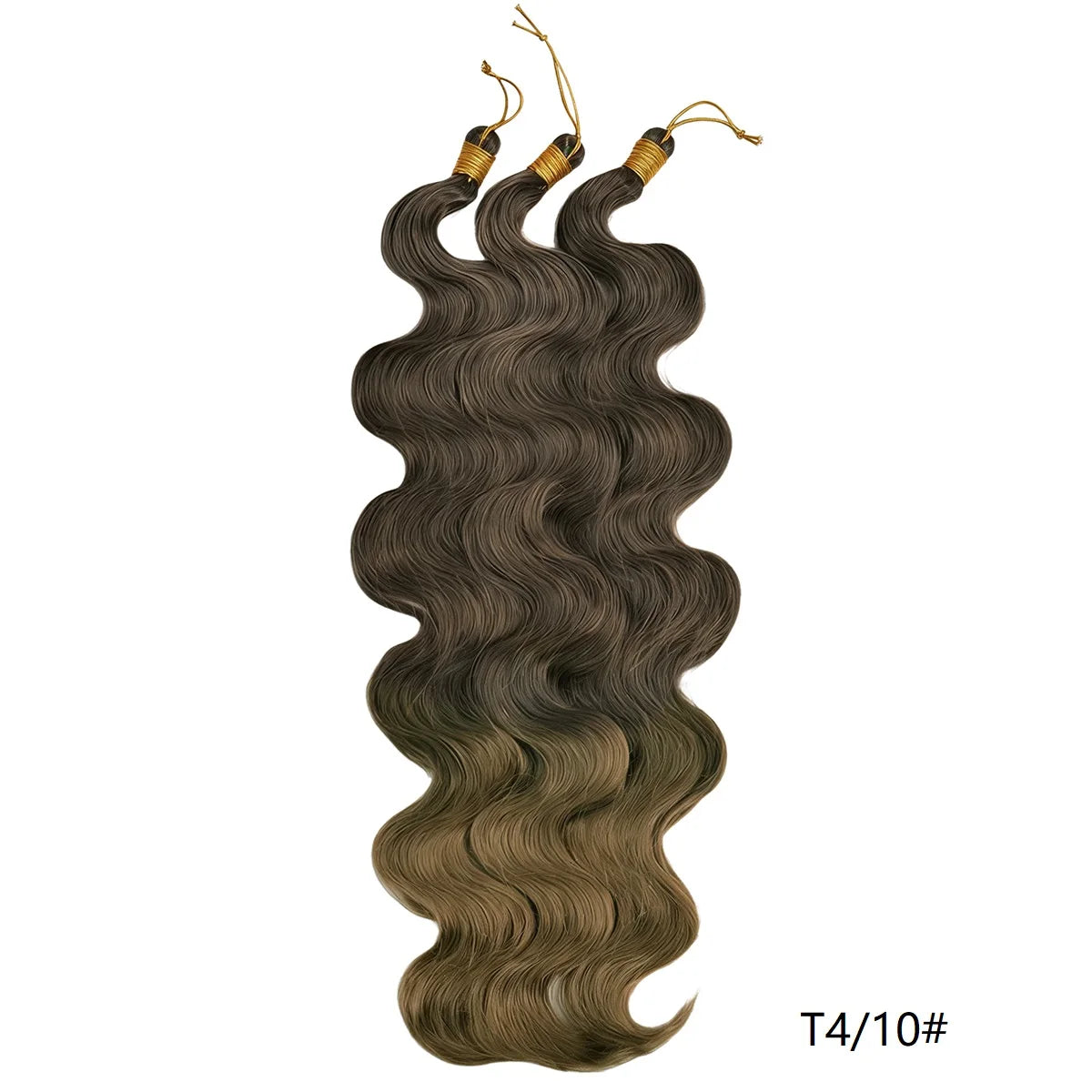 Lot de 3 mèches synthétiques à tresser en vrac, 24 pouces, lala curl ondulations naturelles, bordeaux, pour tresses au crochet et tresses torsadées style bohème