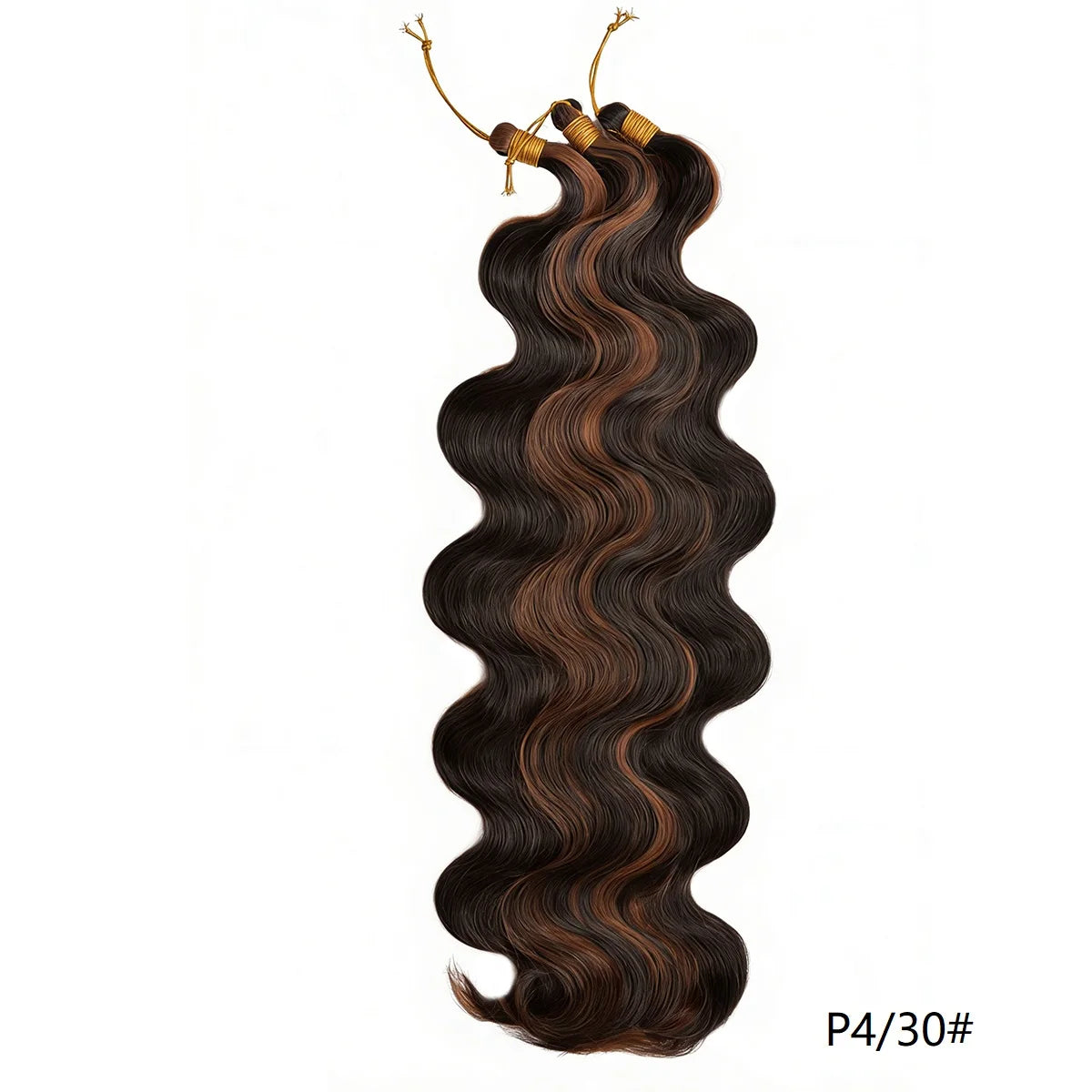 Lot de 3 mèches synthétiques à tresser en vrac, 24 pouces, lala curl ondulations naturelles, bordeaux, pour tresses au crochet et tresses torsadées style bohème