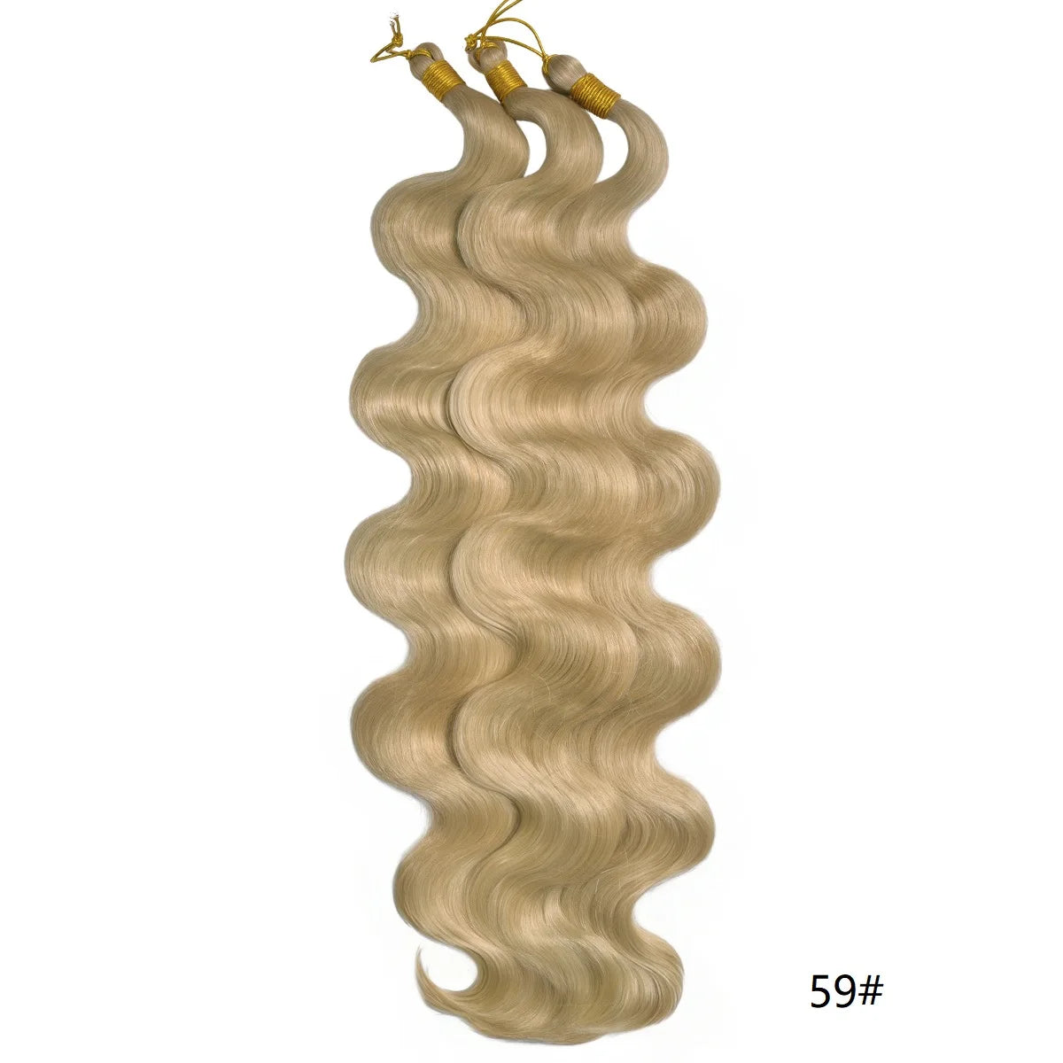 Lot de 3 mèches synthétiques à tresser en vrac, 24 pouces, lala curl ondulations naturelles, bordeaux, pour tresses au crochet et tresses torsadées style bohème