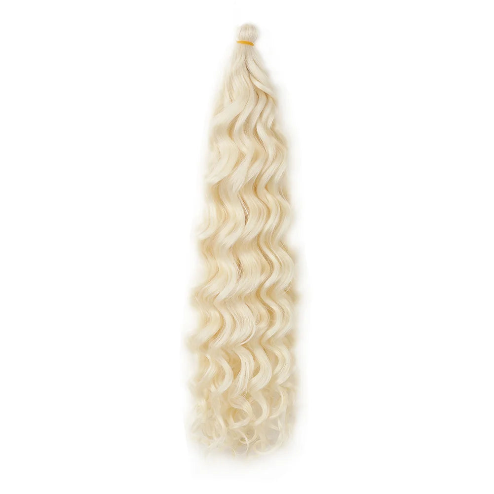 Extension de cheveux bouclés au Crochet 18 et 24 pouces Hawaii océan vague tressage cheveux déesse Locs cheveux synthétiques Boho Style postiche pour femmes