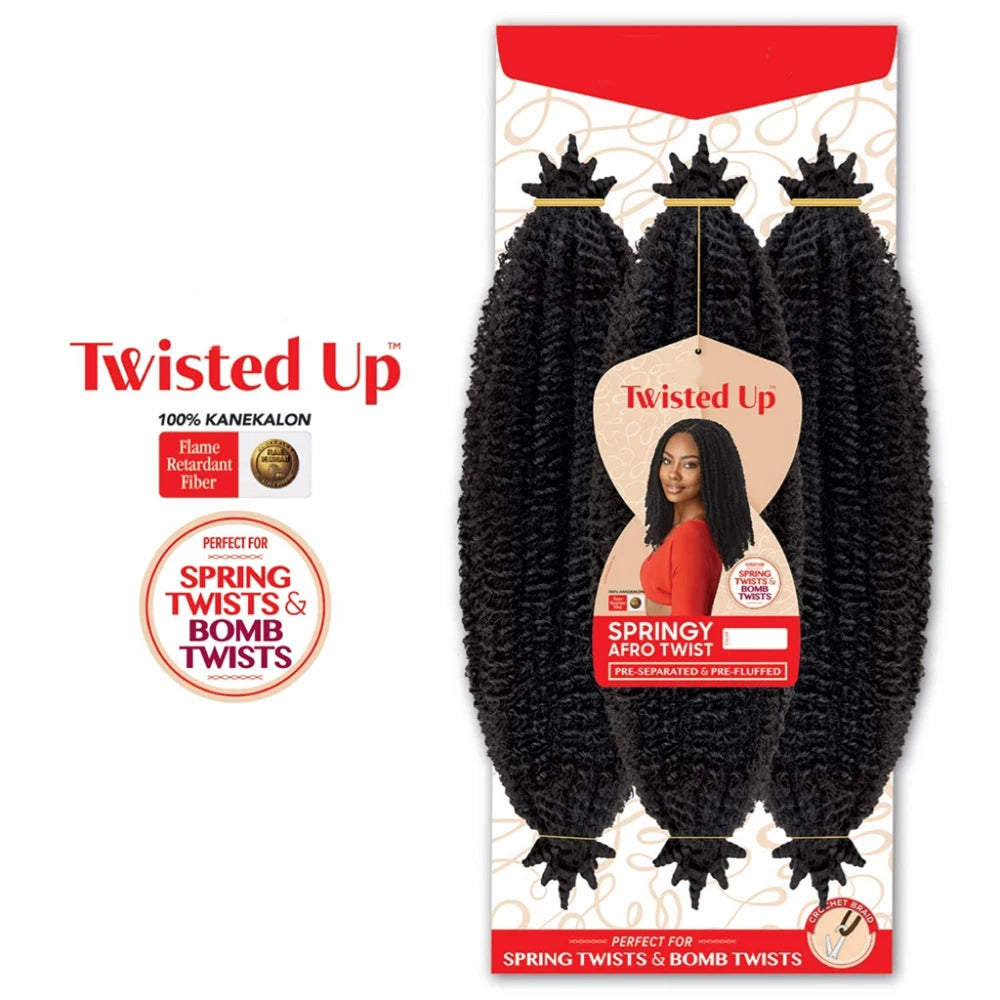 3X Tresses synthétiques Afro Twist Springy 16/24 pouces, courtes et douces, pour tressage au crochet, coiffures naturelles pour femmes noires