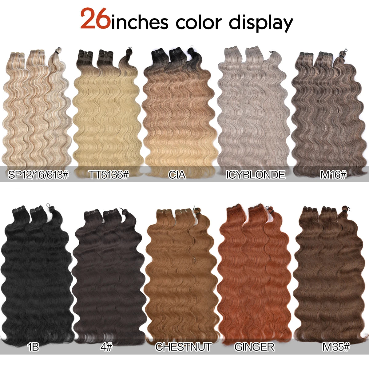 Lot de 3 mèches synthétiques à tresser en vrac, 24 pouces, lala curl ondulations naturelles, bordeaux, pour tresses au crochet et tresses torsadées style bohème