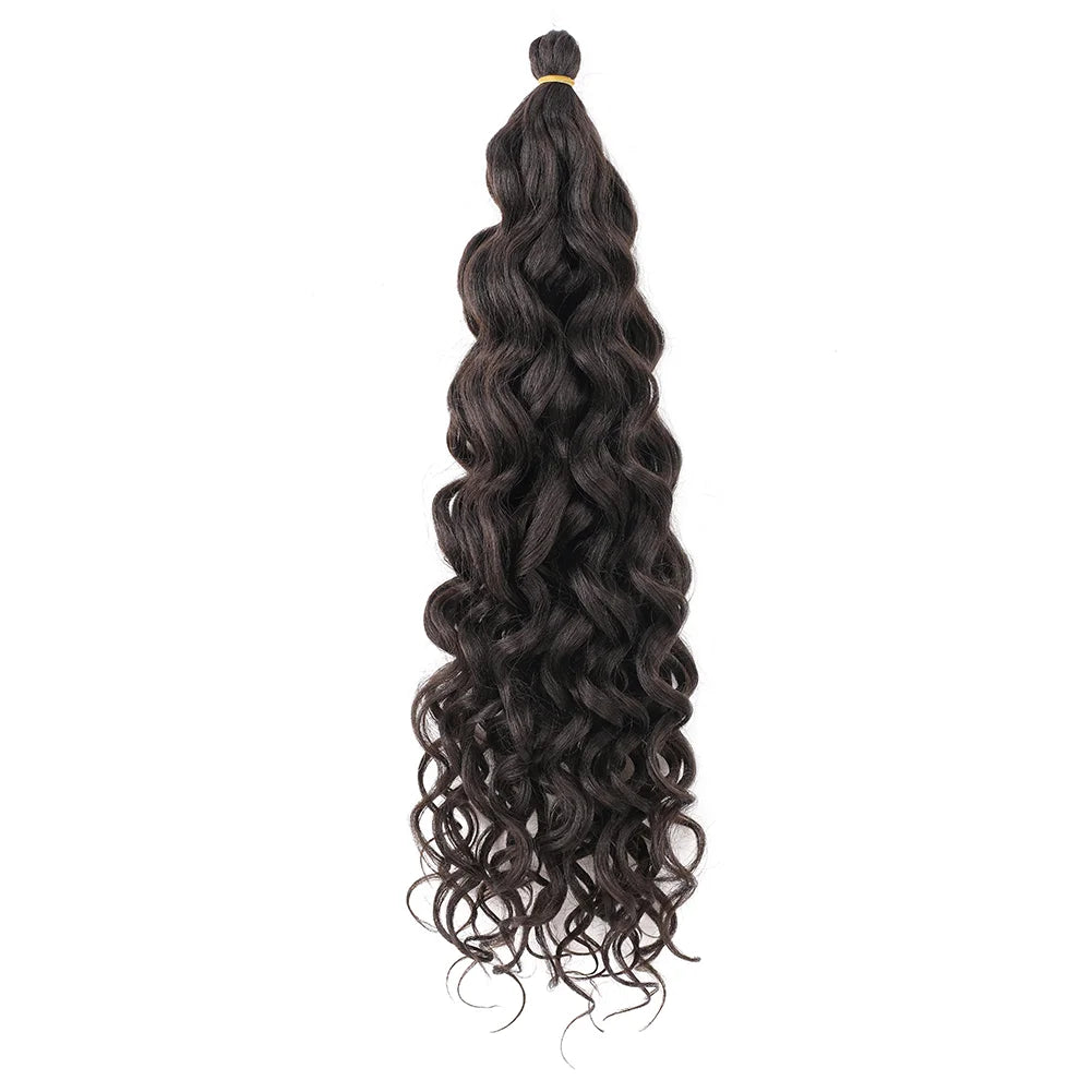 Extension de cheveux bouclés au Crochet 18 et 24 pouces Hawaii océan vague tressage cheveux déesse Locs cheveux synthétiques Boho Style postiche pour femmes